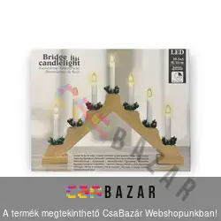 Karácsonyi gyertyahíd 39,5 cm - elemes 2xAA