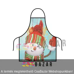 Kötény - karácsonyi - gyerekeknek 47 x 40 cm hóemberes