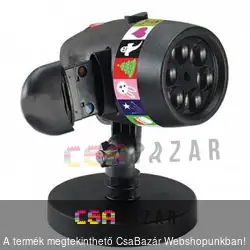 Karácsonyi fényjáték 12 mintával - partyfény kivetítő cserélhető képekkel