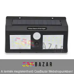 40 LED-es napelemes kültéri lámpa mozgásérzékelővel, Solar motion