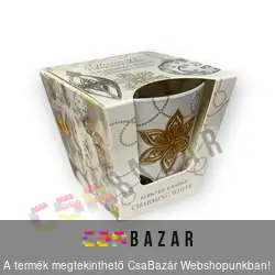 Illatgyertya, illatmécses üvegben Glamour Christmas - Charming White