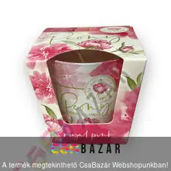 Illatgyertya, illatmécses üvegben Peony - bazsarózsa illat