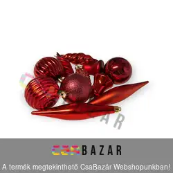 Dísz gömb 11 db-os - piros