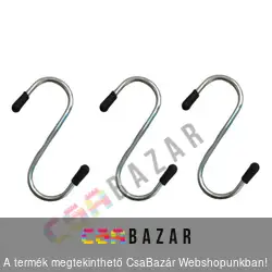 3 db-os S kampó, akasztó 12,5 cm