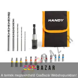 HANDY 18 db-os Fúrószár és bitfej készlet - hordtáskával