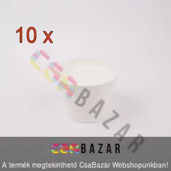 Műanyag virágcserép fehér 6 cm 10 db / csomag