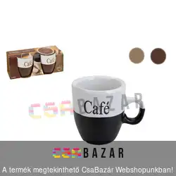 Kávés bögre 150 ml kerámia - Cafe - 2 db