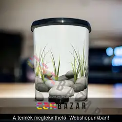 Pedálos szemetes kuka 20 L - Bambusz kavics mintás