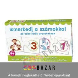 Ismerkedj a számokkal - párosító játék