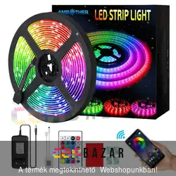 RGB LED szalag 5 m - 12V - mobiltelefonos távirányítással
