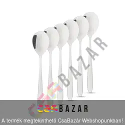 Kávéskanál, desszertes kanál rozsdamentes acélból 137 x 30 mm - 6 db / csomag