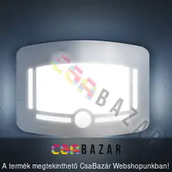 Irányfény mozgásérzékelővel, fényszenzorral - 4 x AA - szálcsiszolt ezüst