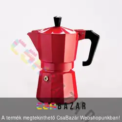 Kávéfőző 6 személyes - Piros festett