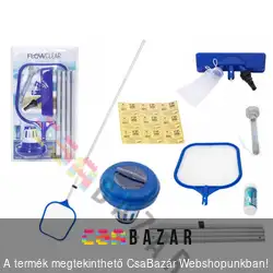 Bestway medencetisztító szett - rúd, háló, tisztítófej, hőmérő, ph teszter, adagoló