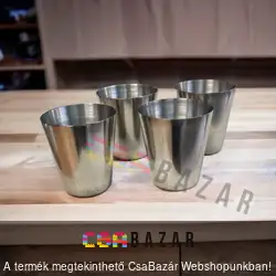 Fém kispohár, kupica 4db - 3 cl