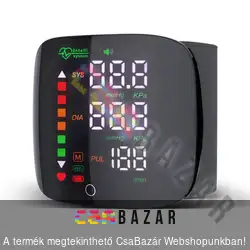 Tenzio csuklóra helyezhető vérnyomás mérő - akkumulátoros
