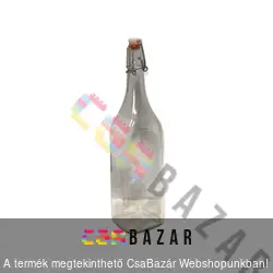 Pálinkás üveg 0,5 L négyszögletű, csatos