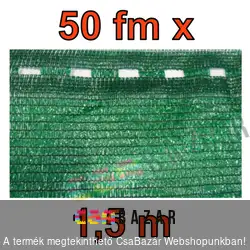 Raschel árnyékoló, kerítés háló 1,5 x 50m tekercs 90gr/nm