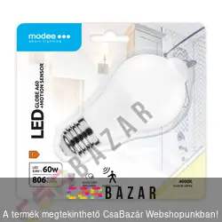 Modee smart Led izzó mozgásérzékelővel - 8,8W - E27 4000K