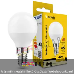 Technik Led izzó mini gömb - 4,9 W - E14 4000K