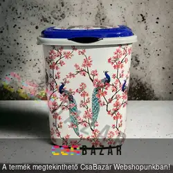 Pávás mintás szennyestartó