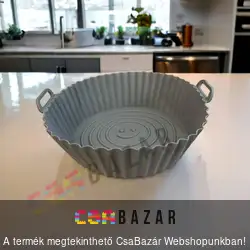 Air fryer, forrólevegős szilikon sütőbetét kerek - 23 cm