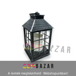 LED-es antikolt mécses, kerti lámpás - szürke