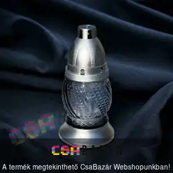 Üveg mécses színes 16 cm