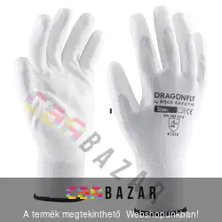 Gumírozott kerti kesztyű 6-os - fehér