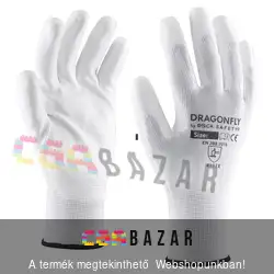 Gumírozott kerti kesztyű 7-es - fehér