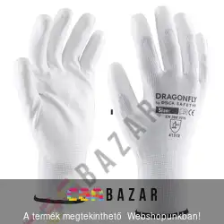 Gumírozott kerti kesztyű 8-as - fehér