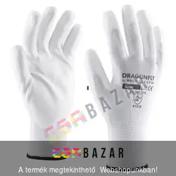 Gumírozott kerti kesztyű 10-es - fehér