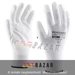 Gumírozott kerti kesztyű 11-es - fehér