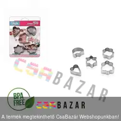 Fém Sütikiszúró forma 5 db-os