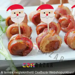 Falatka szurkáló pálcika - mikulás - 8,5 cm - 12 db / csomag