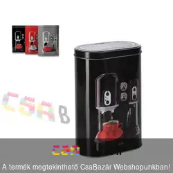 Fém kávésdoboz, díszdoboz - ovális