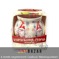 Illatgyertya, illatmécses 70 gr. üvegben - karácsonyi manó