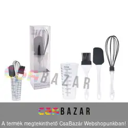 Szilikonos sütő készlet 4 db-os - szürke