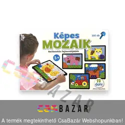 Képes mozaik - beillesztős, kirakós fejlesztőjáték - 300 db tüskével