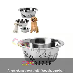 Kutyatál, cicatál fém 24 cm