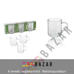 Üveg bögre 3 db-os 240 ml
