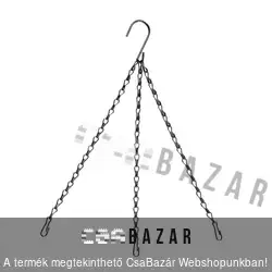 Galvanizált lánc 35cm fekete - függőkosárhoz