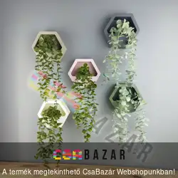 Műnövény dekoráció fali - 13 x 26 cm - több féle