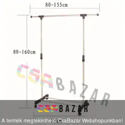 Ruhatartó állvány gurulós - szobainas