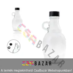 Füles gallon 0,5 L pálinkás üveg műanyag kupakkal