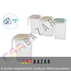 Műanyag limonádés kancsó tetővel 1,5 L