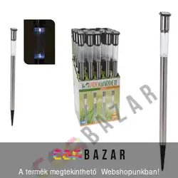 Inox kerti napelemes lámpa, jelzőfény - 70 cm