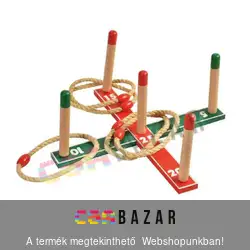 Karikadobáló gyermekjáték fából