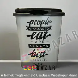 Szennyestartó mintás - fehér - fekete felírattal - People