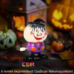 Halloween-i ugráló boszorkány felhúzható, sétáló figura - 7 x 5 x 4 cm